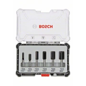 Bosch Bitsæt til lige fræsejern, 6 dele HM lige 8mm 2607017466