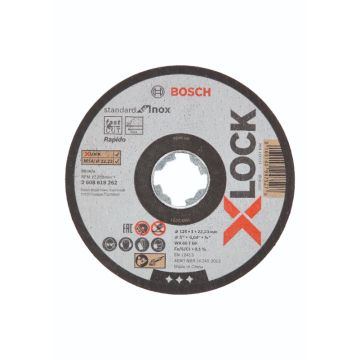 Bosch X-LOCK-skæreskive Standard for Inox 125 x 22,2 x 1,0mm 2608619262