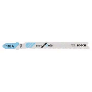 Bosch Stiksavklinger T 118 A Basic for Metal pk á 5 stk 2608631013