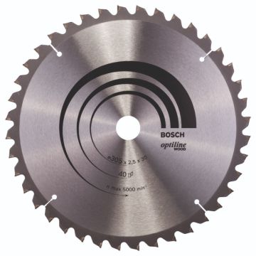 Bosch rundsavklinge Ø305 x 30mm 40T -5gr træ 2608640440