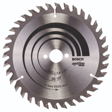 Bosch RUNDSAVKL OPTILINE 160X2,6X20/16MM 36 T 2608640597