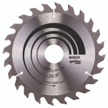 Bosch rundsavklinge.Optiline 165 x 2,6 x 30mm 24T 2608640602