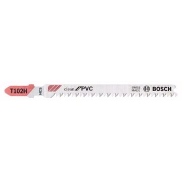 Bosch Stiksavklinger T 102 H Clean for PVC pk á 5 stk 2608667446