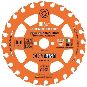 CMT nedbrydningsklinge 160x1,8x20mm Z24 286.760.24H