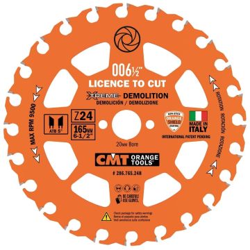 CMT nedbrydningsklinge 165x1,8x20 Z24 286.765.24H