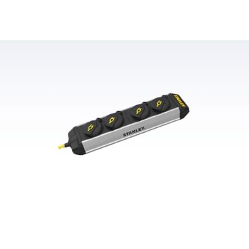 Stanley Stikdåse 4-stik m. 3 m ledning 385003