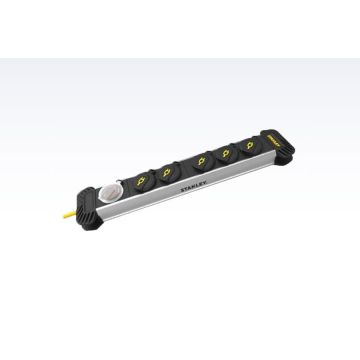 Stanley Stikdåse 5-stik m. 4 m ledning 385012