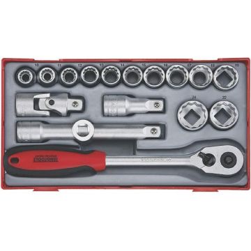 Teng Tools Topnøglesæt ½" 17 dele TT1218-6 39180203