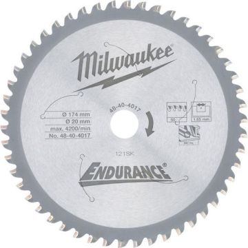 Milwaukee Rundsavklinge Metal 174/20/50T 48404017