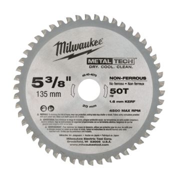Milwaukee Rundsavklinge Metal 135/20/50T 48404075