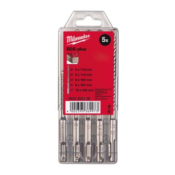 Milwaukee Hammerborsæt SDS-Plus M2 5P 4932352338