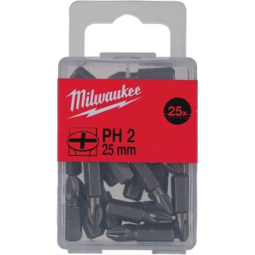 Milwaukee Bits PH2 x 25mm 25P 4932399587