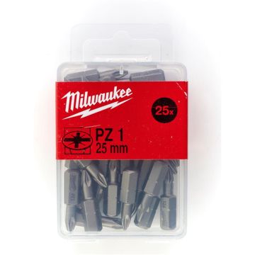 Milwaukee Bits PZ1 x 25mm 25P 4932399589