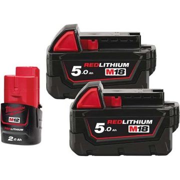 Milwaukee Startsæt M18 B52 med batterier M18 og M12 4932451242