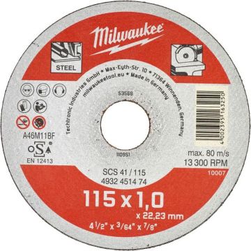Milwaukee Skæreskive Metal STD 115x1mm 4932451474