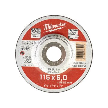 Milwaukee Slibeskive Metal STD 115x6mm 4932451481
