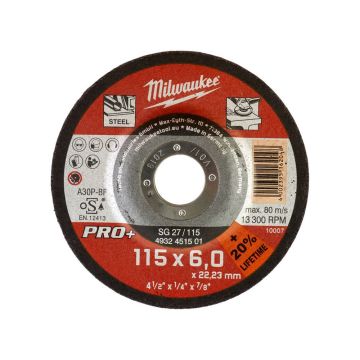 Milwaukee Slibeskive Metal SG 27/115x6 Pro+ 4932451501
