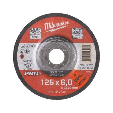 Milwaukee Slibeskive Metal SG 27/125x6 Pro+ 4932451502