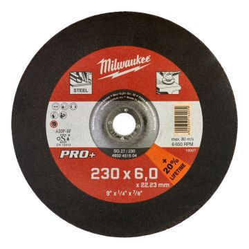 Milwaukee Slibeskive Metal SG 27/230X6 Pro+ 4932451504