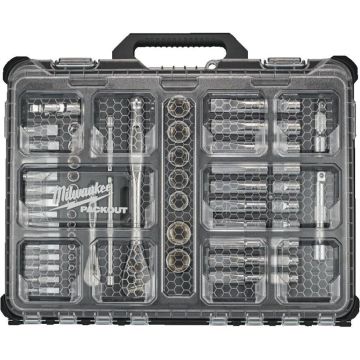 Milwaukee Skraldesæt ¼" & ½" Packout 63 dele 4932493661