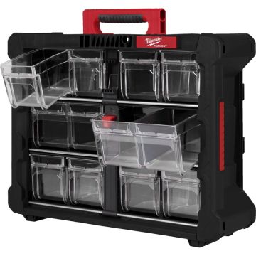 Milwaukee PACKOUT™ tilbehørskuffert med vippeskuffer 4932498323