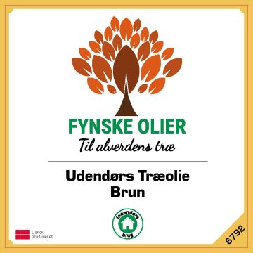 Fynske Olier Udendørs Træolie - Brun 5 Liter 6792 6792005