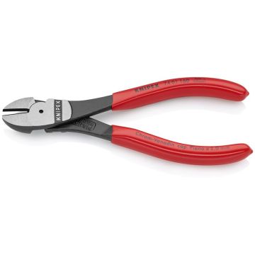 Knipex Kraft-skævbider sort atramenteret, betrukket med kunststof 160 mm KN-7401160SB