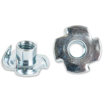 Gevindskåret T-møtrik med tænder - M8 x 10 mm - 10 stk. AX800403
