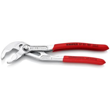 Knipex Cobra® Hightech vandpumpetang forkromet, betrukket med skridhæmmende kunststof 180 mm KN-8703180