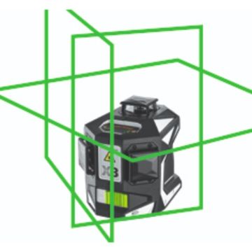 Laserliner 3D laser m/3 grønne 360 gr. lasercirkler GRØN 87036800