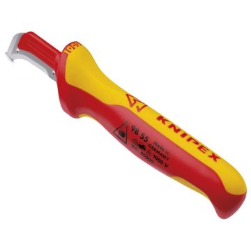 Knipex Afisoleringskniv med glidesko isolerende flerkomponent-greb, VDE-godkendt 180 mm KN-9855SB