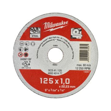 Milwaukee Skæreskive Metal STD 125x1 mm 200 stk 4932451478