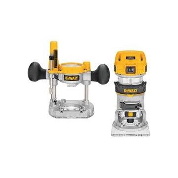 DeWalt 900 Watt 8mm kompakt håndoverfræser med forsats og base DW-D26204K-QS