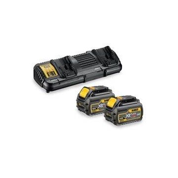 DeWalt 18/54V XR FLEXVOLT 2 x 6Ah-batterier og dobbeltlader DW-DCB132T2-QW