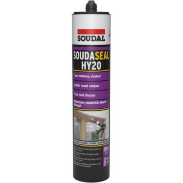 Soudal MS fugemasse til vinduer og døre Soudasesal HY20 290ml Betongrå SO-153630