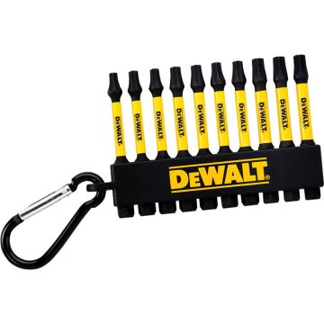 DeWalt Torx 10stk mix i Nøglering IMPACT 50mm 3 x T20 4 x T25 3 x T30 DW-DT7275-QZ