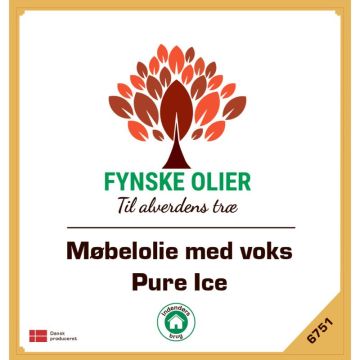 Fynske olier Møbelolie med voks - Pure Ice 1 Liter 6751 6751001