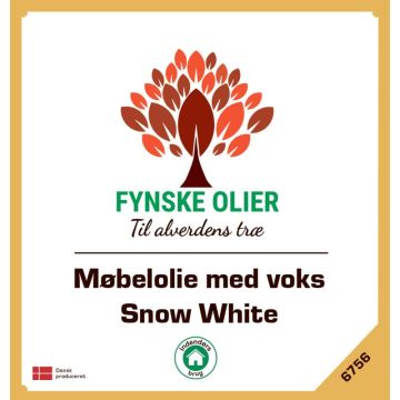 Fynske olier Møbelolie med voks - Snow White 5 Liter 6756 6756005