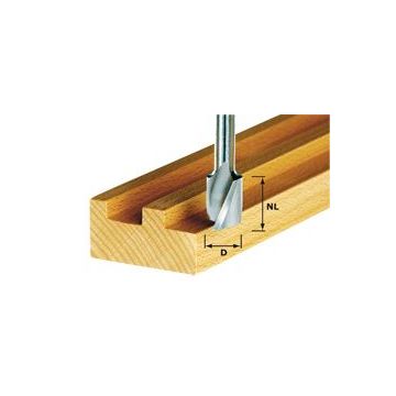 Festool Spiralnotfræser HW, skaft 8 mm, HW Spi S8 D10/30 490980