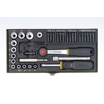PROXXON topnøglesæt m/ bits 1/4" 39 dele ROL-23070