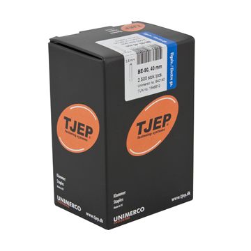 TJEP BE-90 Klammer 40mm, m/lim. Elgalv. 2.500 stk. TJ840140