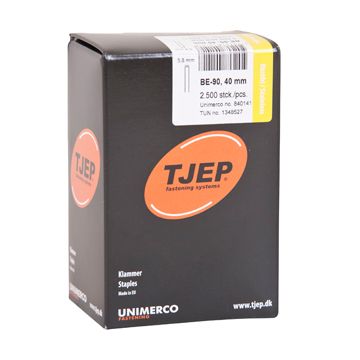 TJEP BE-90 40mm Klammer, m/lim. Rustfri 4A. Box 2.500 TJ840141