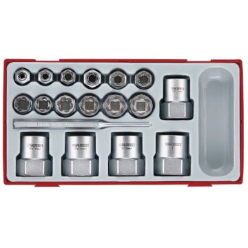 Teng Tools sekskantede udtrækkersæt TTBE18 med 18 dele 177720109