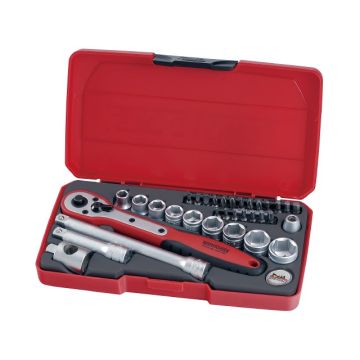 Teng Tools Topnøglesæt 3/8" T3834 med 34 dele 167310101