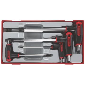 Teng Tools unbraconøglesæt T-greb TTHEX7AF i tommer med 7 dele 68930205