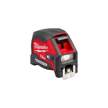 Milwaukee målebånd LED magnetisk 7,5m 4932492469