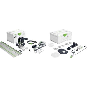 Festool Overfræser OF 1010 REBQ-FS-Set+Box med LED lys inkl. tilbehørssystainer og fræsejern 578053