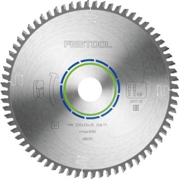 Festool Rundsavklinge (225x2,6x30) TF68 ALU 488291