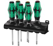 Wera 335/350/355/6 Skruetrækkersæt Kraftform Plus Lasertip + rack 05105622001