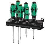 Wera 334/355/6 Rack skruetrækkersæt Kraftform Plus Lasertip + rack 05105656001